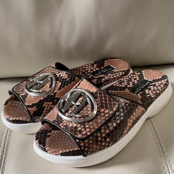 Michael Kors Collection genuine python slides - Picture 1 of 5